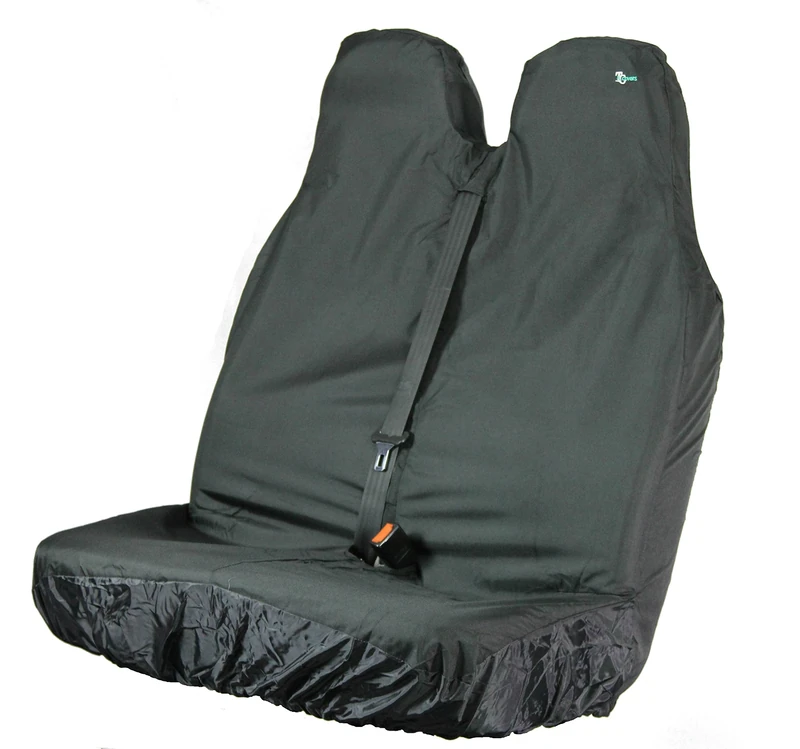 Town and Country Covers Stretch Double Passenger Front Seat Cover - Black,Large