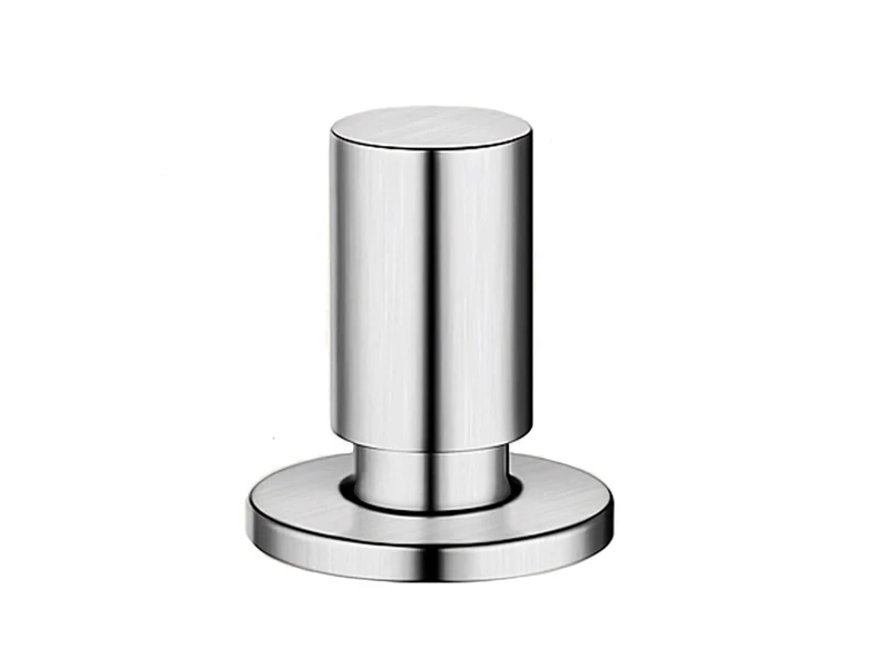 BLANCO Pull knob Round Stainless Steel Silk Gloss | Required Hole/Drilling Diameter: 14–35 mm | Can be Combined with All BLANCO Sinks and Waste Fittings