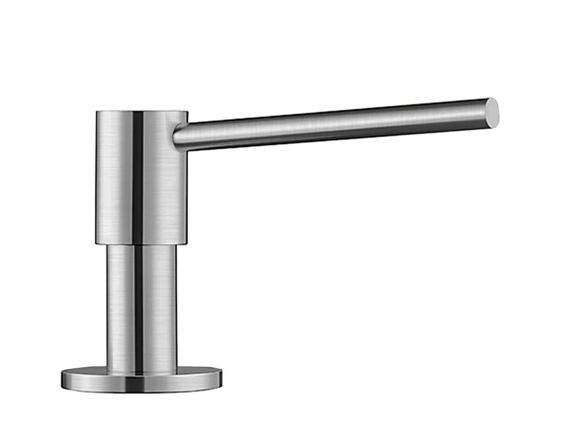 BLANCO PIONA soap Dispenser in Stainless Steel Satin | Suitable for All BLANCO Kitchen Mixer taps | Convenient top Filling | Washing-up Liquid/soap Dispenser | 35 mm Hole Required | Capacity 300 ml