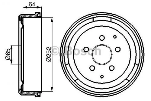 Bosch 0986477033 Brake Drum