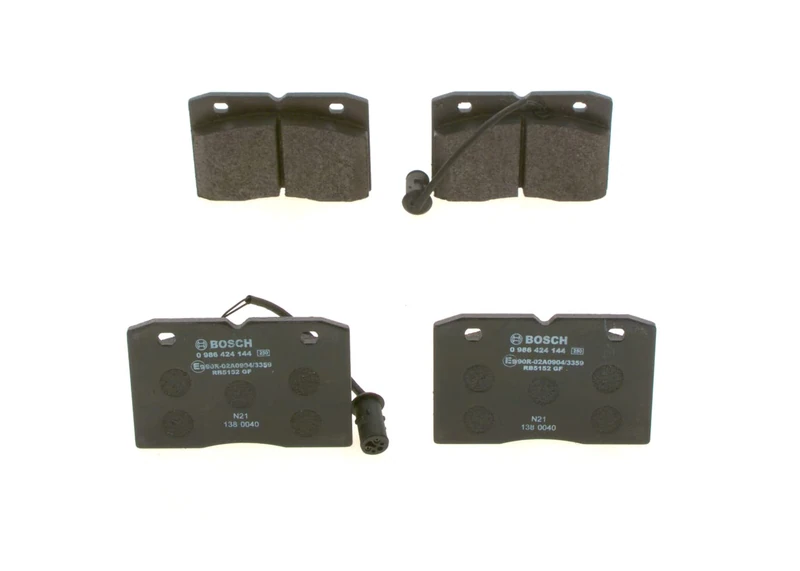 Bosch BP062 - Brake Pads Car Front Axle - Bosch Quality - Reduced Noise and Dust - ECE-R90 Certified - Copper-Free - 1 Set of 4 Pads