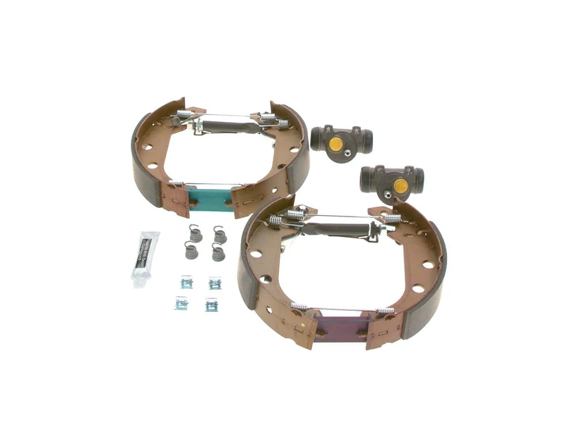 Bosch KS061 Kit Super Pro - Rear drum brake kit - 1 pre-assembled set, 2 wheel brake cylinders, 4 brake shoes
