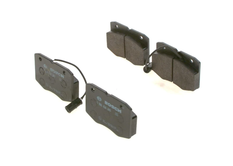 Bosch BP116 - Brake Pads Car Front Axle - Bosch Quality - Reduced Noise and Dust - ECE-R90 Certified - Copper-Free - 1 Set of 4 Pads