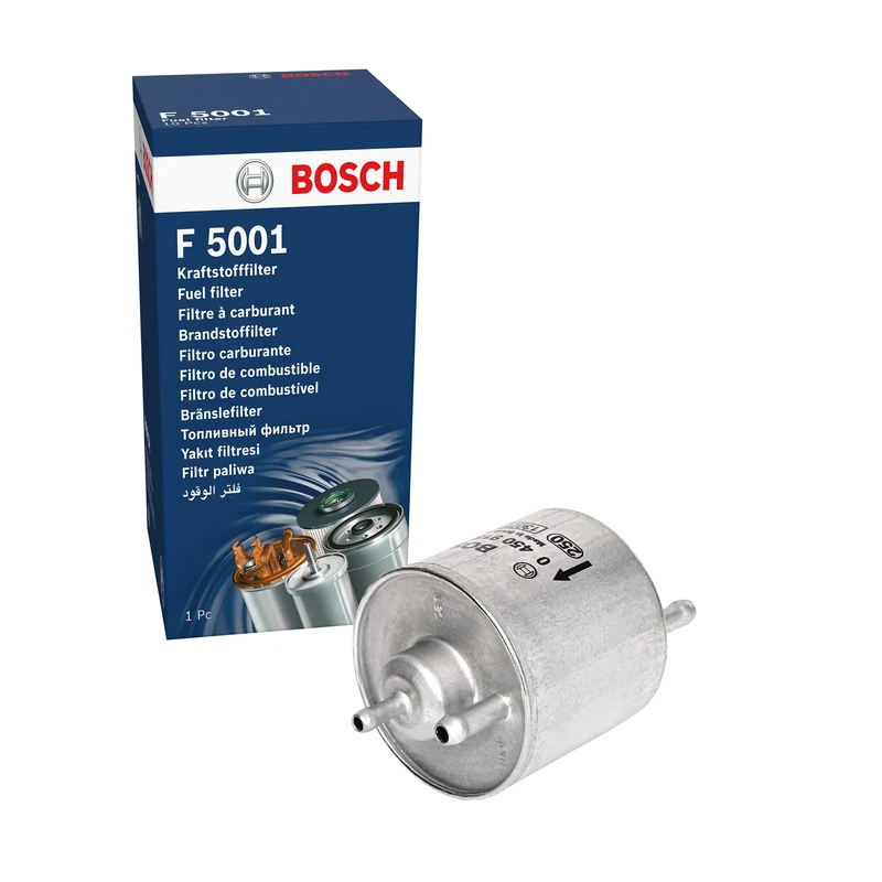Bosch F5001 Car Gasoline Filter - Separates Particles from Fuel - Protects the Injection System