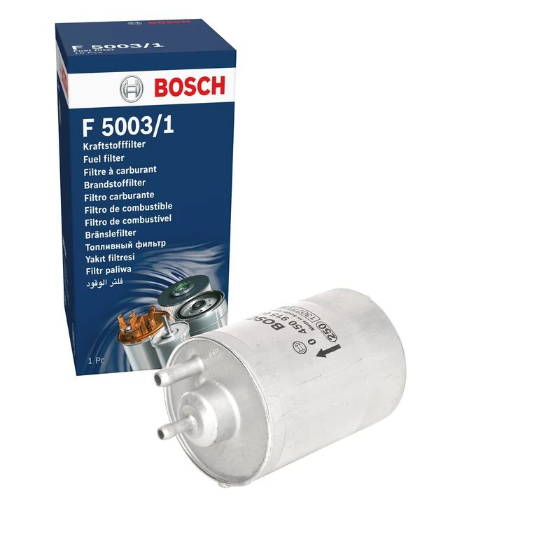 Bosch F50031 Car Gasoline Filter - Separates Particles from Fuel - Protects the Injection System