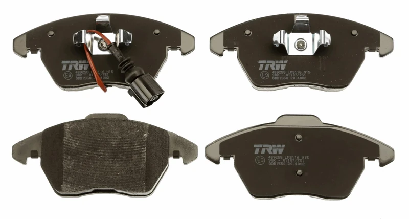 TRW GDB1550 Brake Pad Set of 4 for Volkswagen Polo (6R, 6C, 61) 2009 - Front Axle and other vehicles