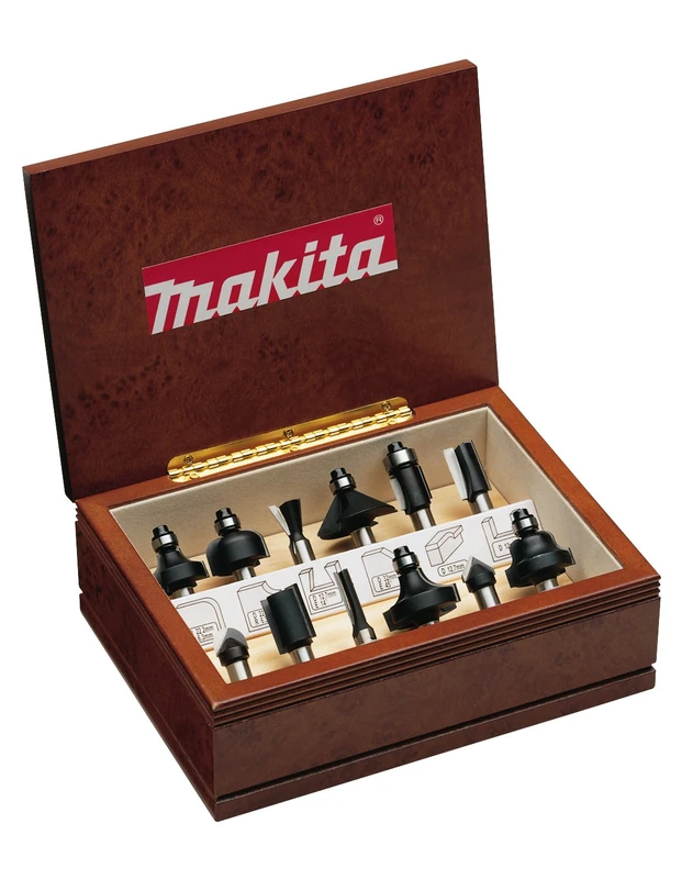 Aparoli Makita Professional A-88054HM Milling Cutter Set 12-Piece 8 mm