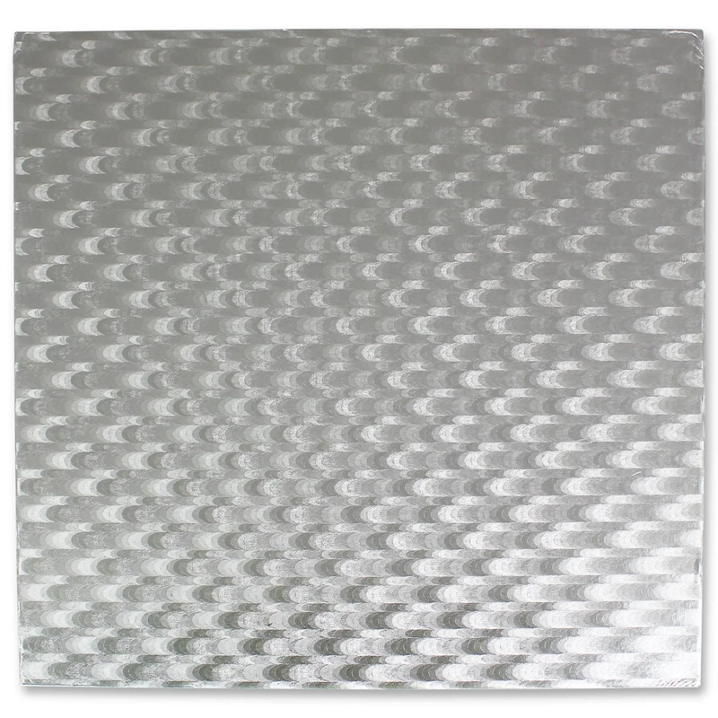 PME Square Cake Board 15-Inch / 38 cm, 11 mm Thick, Silver