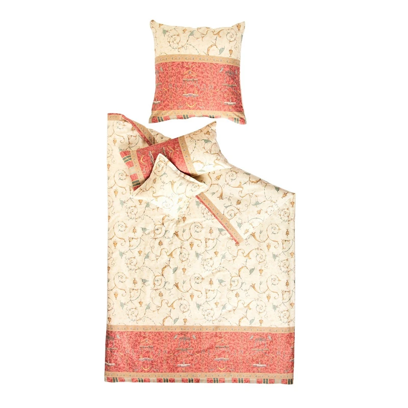 Bassetti Oplontis V8 9237219 Bed Linen Satin 220 x 155 x 0.5 cm, Red - Image 1