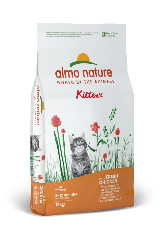 Almo Nature Kitten Kibble with Fresh Chicken - 12kg Bag