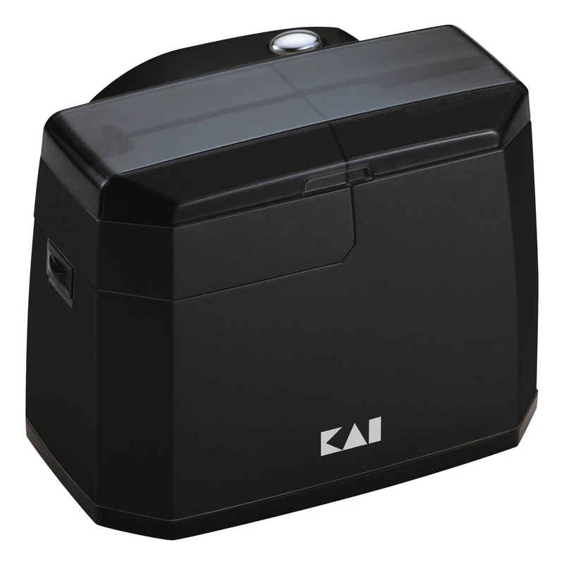 KAI Electric Knife Sharpener 15° Angle AP-118 with Ceramic Grinding Unit, Non-Slip feet, Dimensions 13.8 x 11.1 x 10.5 cm Without polishing Unit, Extreme Sharpness Knife Sharpener