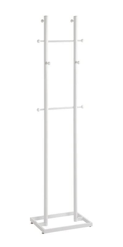 HAKU Möbel Hall-Tree White, Metal - Size: W 45 cm X H 175 cm X D 34 cm, Style: Modern