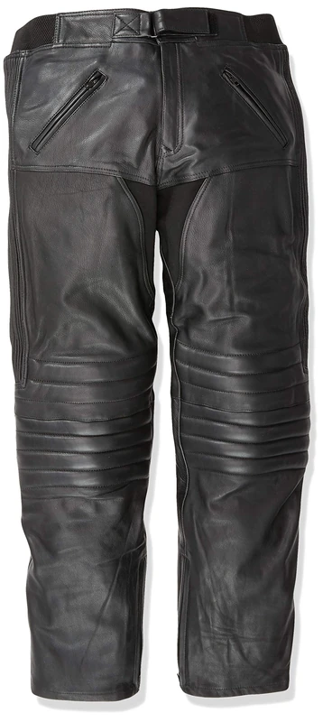 Bikers Gear Australia Men's soft premium leather motorcycle pants, LT1004, Black, EU(524XL), UK(42L)