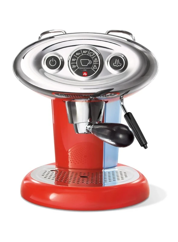 illy Coffee Maker Machine X7.1, Iperespresso Capsule Pods Coffee Machine with Milk Steamer, Red