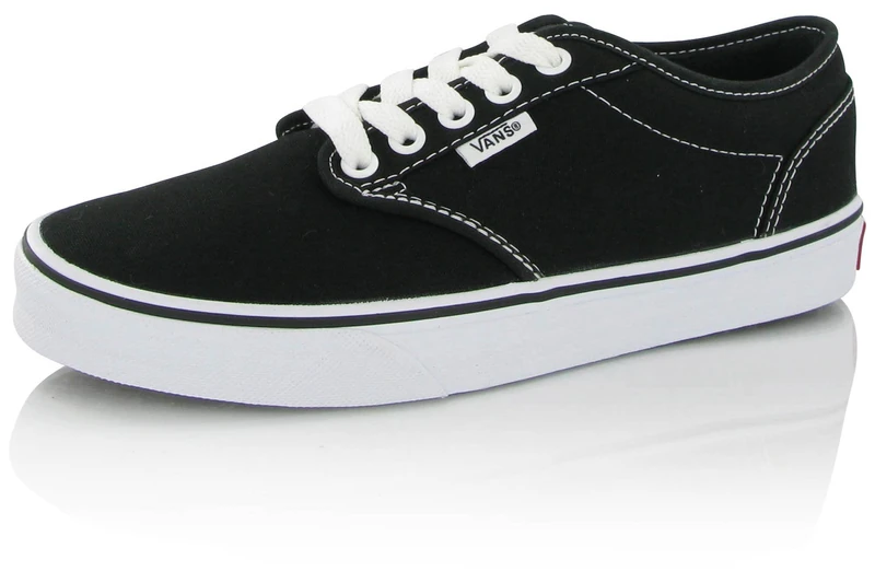 Vans W Atwood, Women Skateboarding Shoes, Black (Canvas Black/White), 6 UK (39 EU)