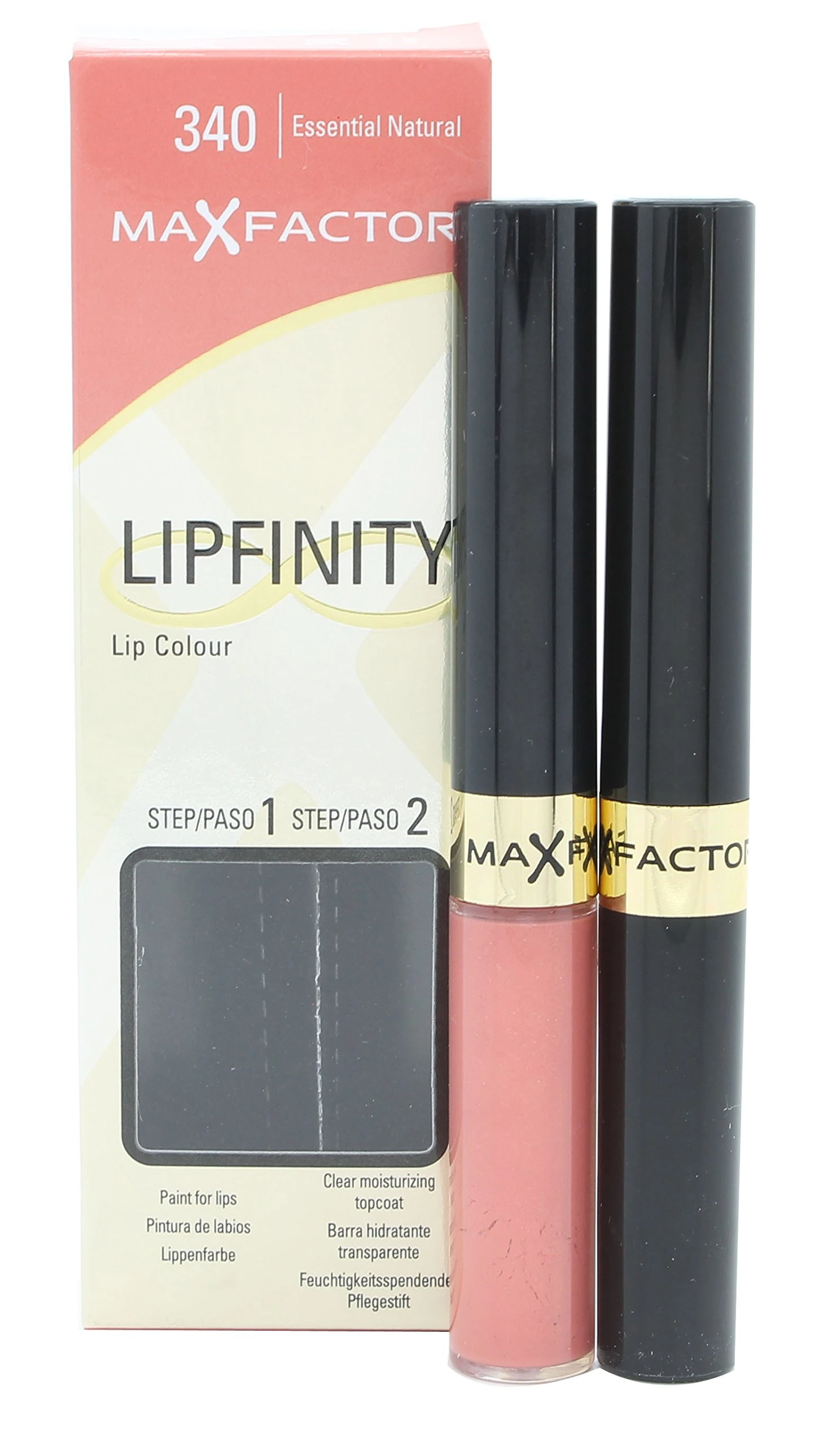 Max Factor Lipfinity Essential Catwalk Colours Lipstick Duo 340 Essential Natural