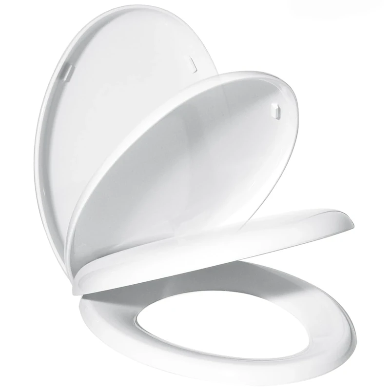 Gelco Design 702488 Toilet Seat Cover with Hidden Slow Close Mechanism White