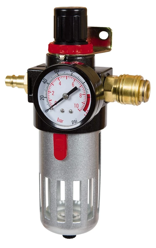 Original Einhell Filter Pressure Regulator R3/8 Inch (Compressor Accessories, Max. Working Pressure 10 Bar, 9.5 mm Connection)