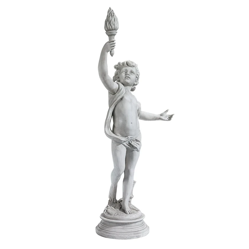 Design Toscano Lighting the Heavens Grande cherub Sentinel Statue - Right Arm Raised