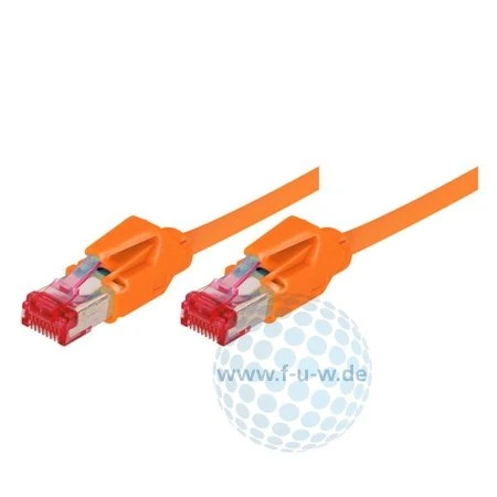 Tecline 71830A Category 6A Ethernet Patch Cable (S/FTP, PiMF, EIA/TIA, Class EA, 30 m) Orange
