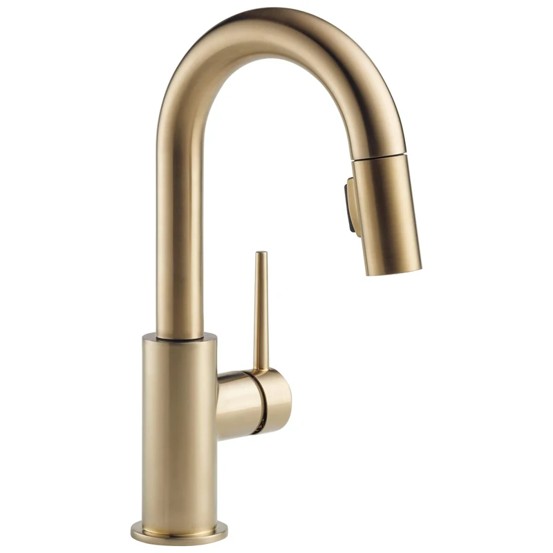 Delta 9959-CZ-DST Single Handle Pull-Down Bar/Prep Faucet, Champagne Bronze