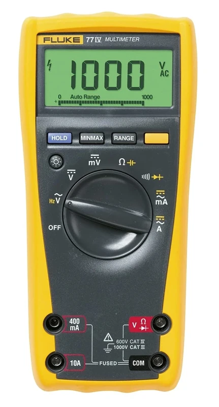 FLUKE-77-4/EUR,INDUSTRIAL MULTIMETER, 1000V CAT III, EUROPE