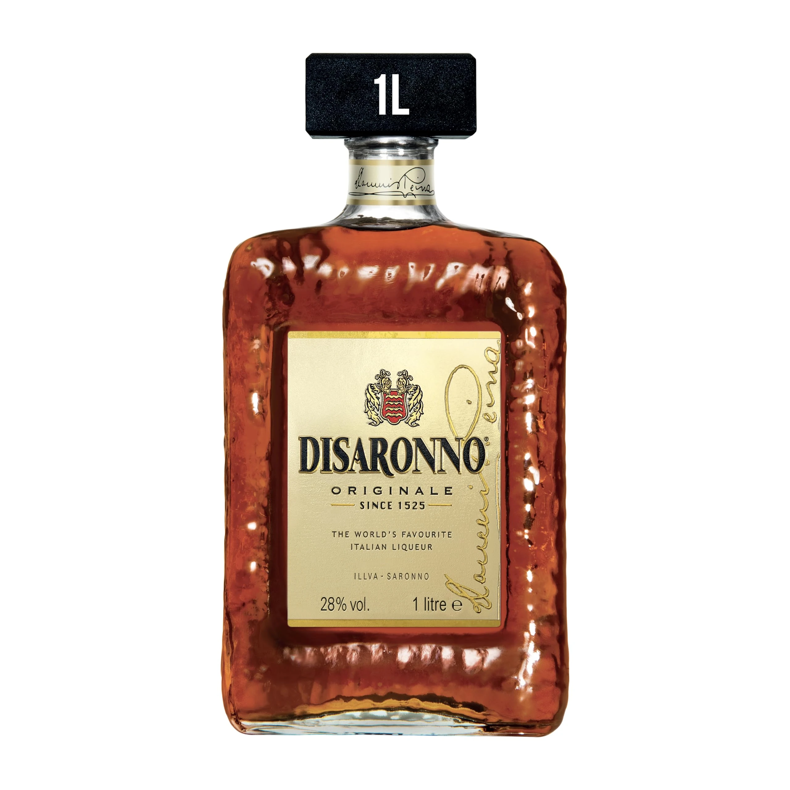 Disaronno Originale Italian Liqueur | 1L | 28% vol | The World’s Favourite Italian Liqueur | Sweet and Fruity Amaretto Flavour | Gluten and Nut Free | Great On The Rocks or in Cocktails