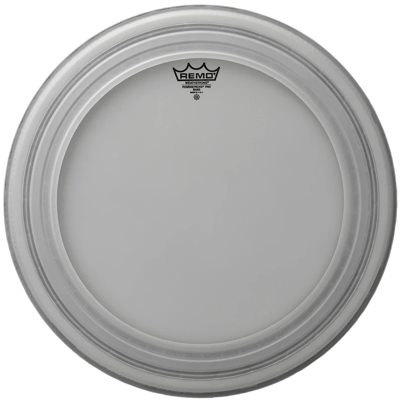 Remo drumhead Powerstroke Pro white roughened 24" PR-1124-00 - Image 1