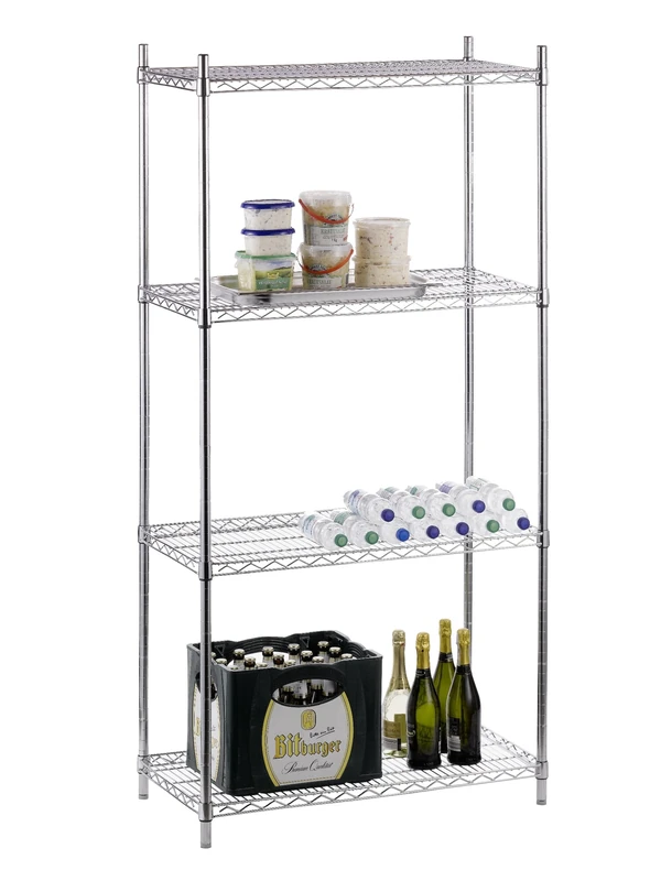 Saro GOLIATH 300 Heavy Duty Shelving Unit Metal 46 x 91 x 182 cm Silver - Image 1