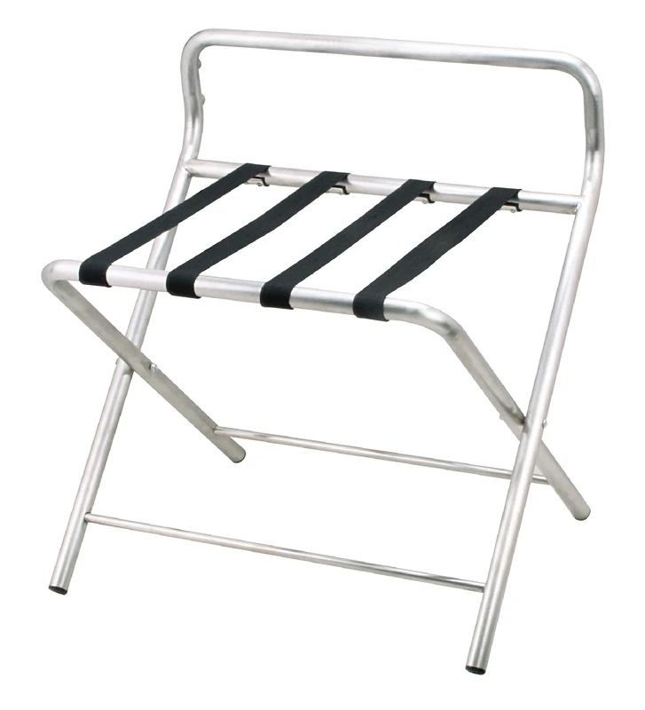 Saro Suitcase Shelf, Stainless Steel, Silver, 50 x 55 x 63 cm