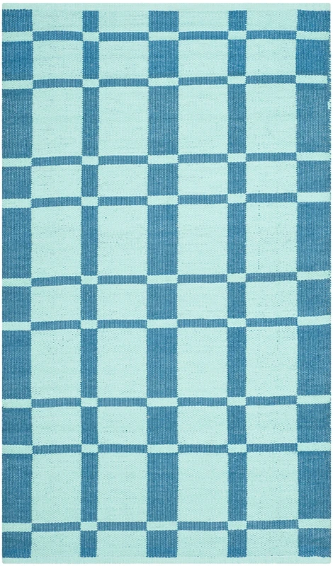 SAFAVIEH Eco-Friendly Rug for Living Room, Dining Room, Bedroom - Recycled Plastic Collection, Short Pile, in Sea, 91 X 152 cm