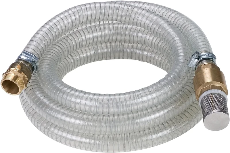 Einhell Suction Hose, 4 m, Made of Brass (Pump Accessories, 4 m Length, Brass Connection 42 mm (1 ¼ inch) IG)