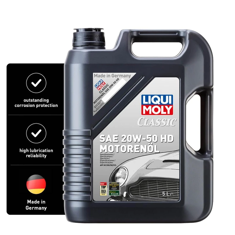 LIQUI MOLY Classic Motoroil SAE 20W-50 HD | 5 L | Mineral motor oil | SKU: 1129