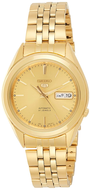 Seiko SNKL28 Gold Stainless Steel Band Wrist Watch, Strap