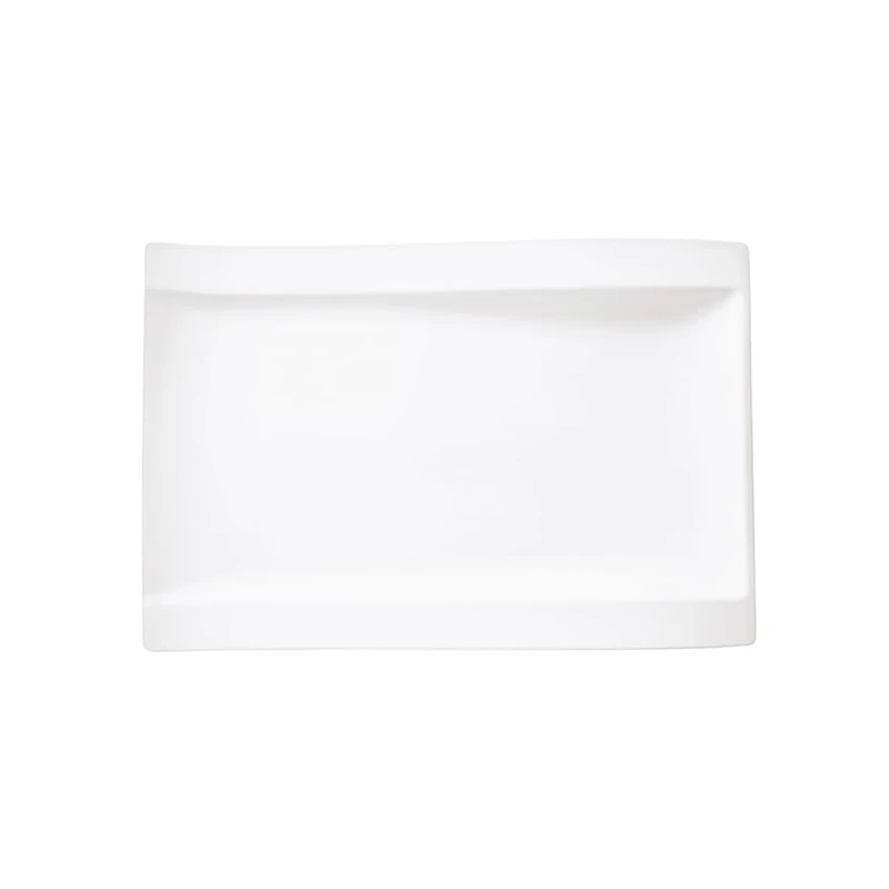 Villeroy & Boch NewWave Gourmet Plate, 37 x 22 cm, Premium Porcelain, White