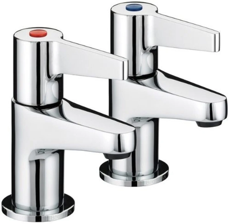 Bristan Design Utility Bathroom Taps, Chrome Pillar Basin taps
