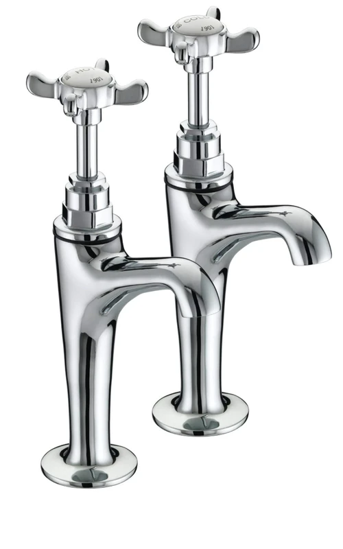 Bristan N HNK C 1901 High Neck Kitchen Pillar Taps, Chrome