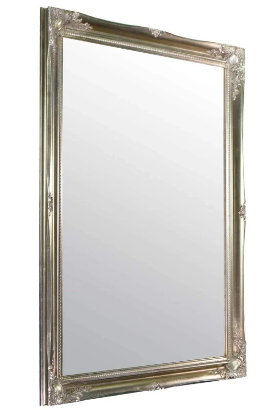 Extra Large Antique Silver Shabby Chic Framed Bevelled Mirror 46inch x 36inch (117cm x 91cm) Stunning Quality - Ready to Hang - ITV Show Supplier