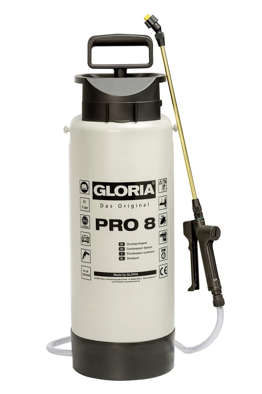 GLORIA Pro8 8 Litre Professional Pressure Sprayer Oil Resistant