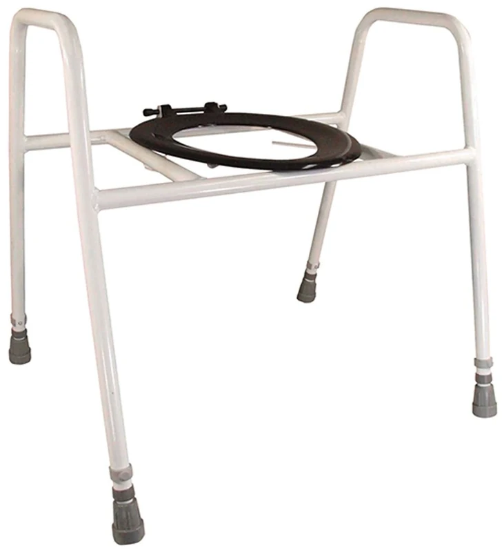 Aidapt Bariatric Height Adjustable Free Standing Raised Over Toilet Seat with Arm Support, Splash Guard, Easy Wipe Clean and Slip Resistant Feet Already Assembled Aid