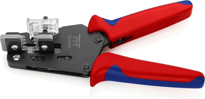 KNIPEX Precision Insulation Stripper with Adapted Blades 4/6/10mm² with Multi-Component Handles 195 mm, 12 12 12