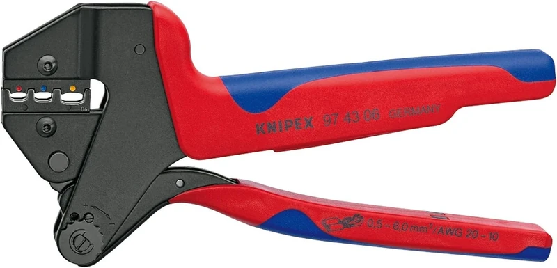 KNIPEX Crimp System Pliers for Exchangeable Crimping Dies with Multi-Component Handles 200 mm, 97 43 06