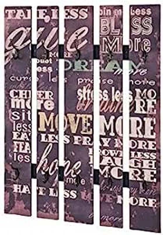 HAKU Möbel Wardrobe Motif, Vintage, Mdf, Metal - Size: W 70 cm X H 100 cm X D 9 cm, Style: Industrial