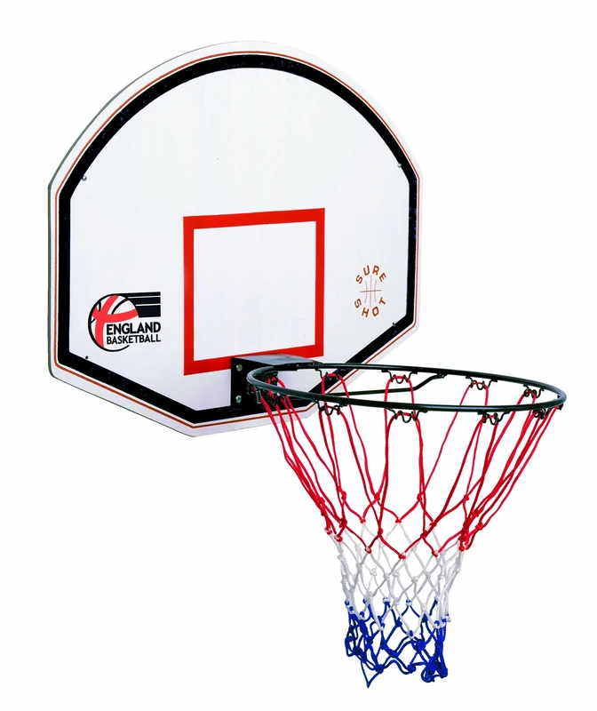 Sure Shot Kids Junior Backboard & Ring - White/Red
