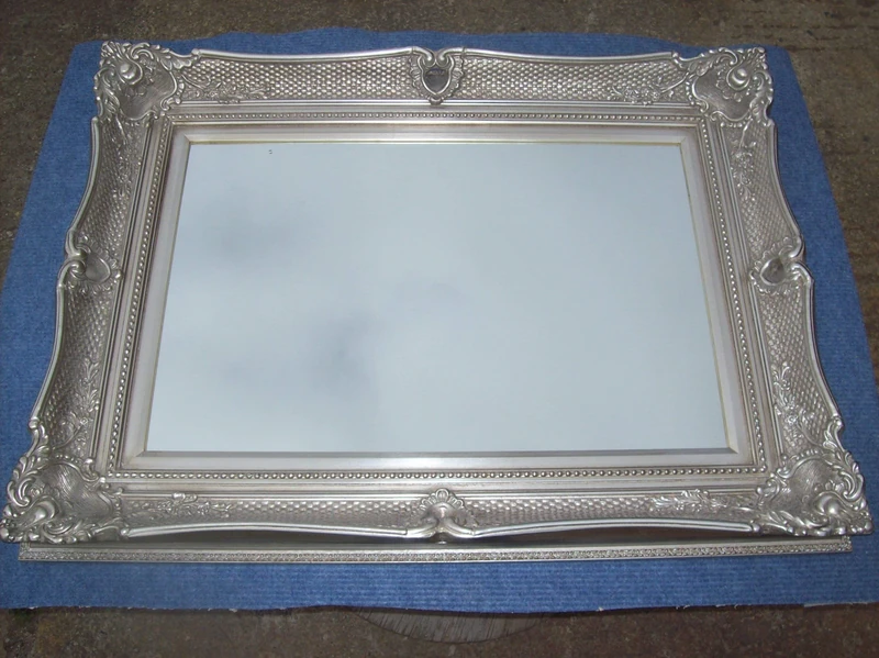 Fabulous Antique Silver Victorian Antique Style Overmantle/Wall Mirror with Deep Ornate Frame and complete with Premium Quality Pilkington's Glass - Extra Large Size: 36 inches x 48 inches (92cm x 122cm) - ITV Show Supplier - BEST PRICE ON AMAZON - ONLY AVAILABLE FROM SHABBY CHIC MIRRORS