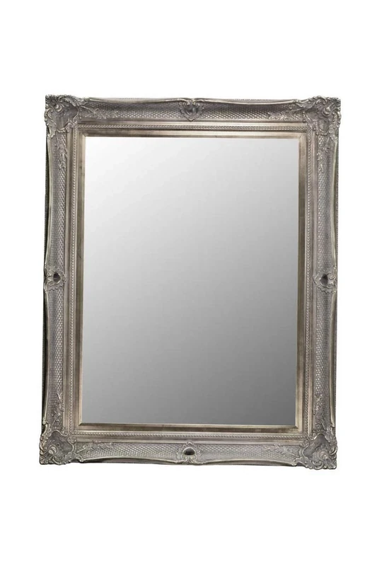 Mirror Shabby Chic Fabulous Silver Antique Style Overmantle/Wall Deep Ornate Frame Complete Pilkington's Glass-Overall Size: 32 inches x 42 inches (81cm x 107cm), Wood, 104x79