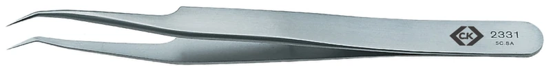 C.K T2331 115mm Precision Offset Tip Tweezers