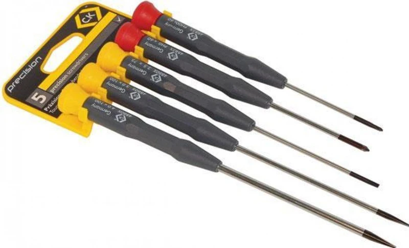 C.K T4880X/5 Precision Slotted and Phillips Screwdriver Set