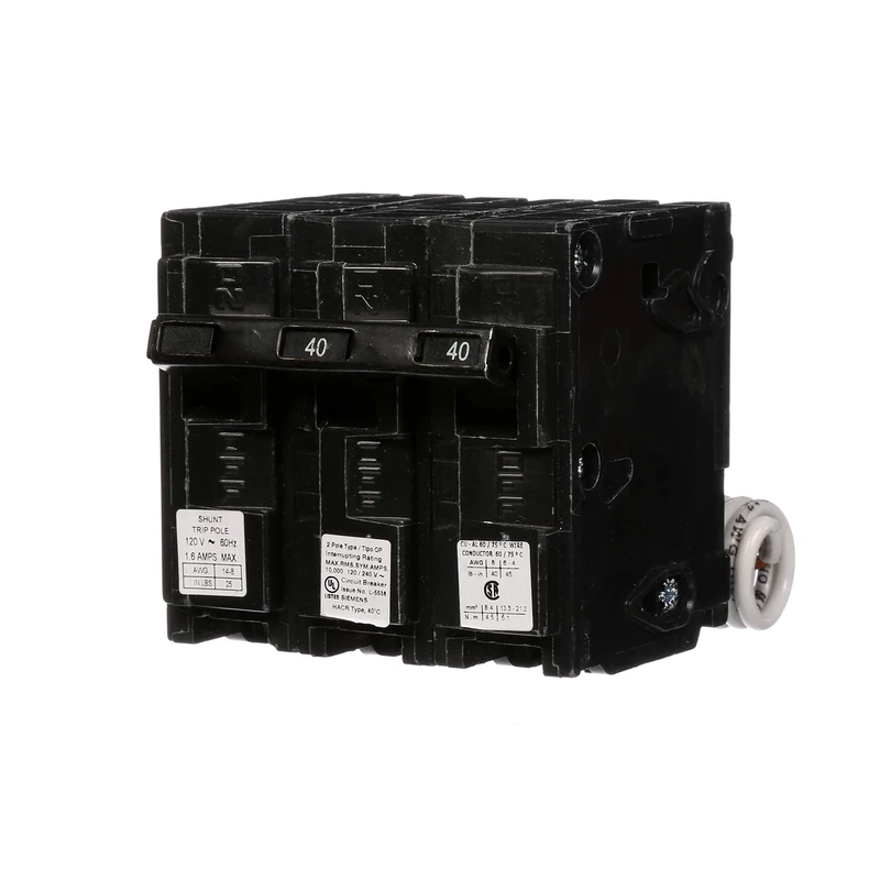 Siemens Q24000S01 120/240-Volt type MP-T 40-Amp Circuit Breaker with 120-Volt Shunt Trip Double pole