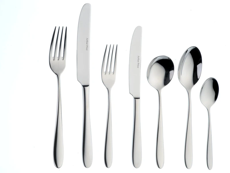Arthur Price Every Day 44-Piece Willow 6-Person Box Set, Stainless Steel, Silver, 51 x 31.5 x 6.5 cm